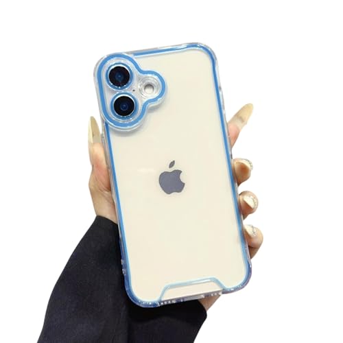 LVVLBBT Transparente, stoßfeste Hülle für iPhone 16 15 14 Pro Max Plus 13 12 11 Xr X Xs TPU-Stoßstangenschutzhülle (für iPhone 11Pro/BU) von LVVLBBT