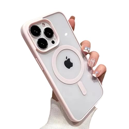 LVVLBBT für iPhone 16 15 14 13 12 11 Pro Max Mini Plus Magnetisches kabelloses Laden Einfache und modische Hülle (Für iPhone 11/Pink) von LVVLBBT
