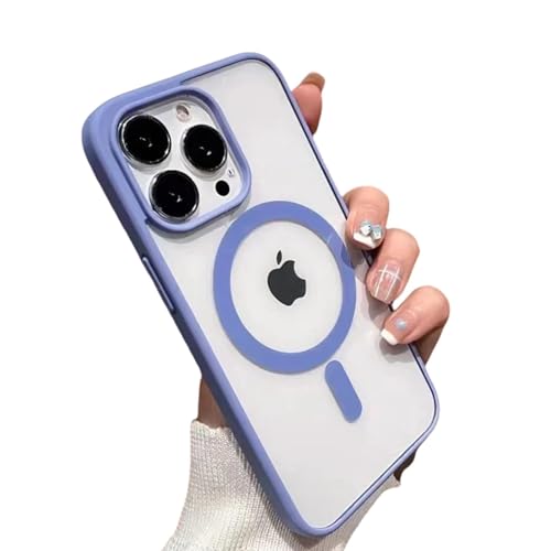 LVVLBBT für iPhone 16 15 14 13 12 11 Pro Max Mini Plus Magnetisches kabelloses Laden Einfache und modische Hülle (Für iPhone 12/Sierra Blue) von LVVLBBT