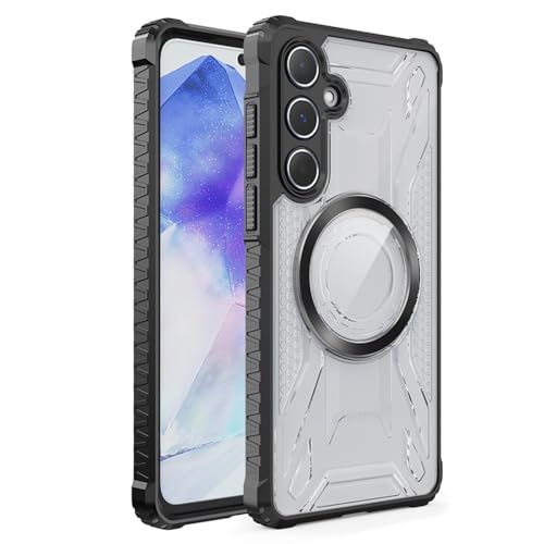 Transparente magnetische Hülle für Samsung Galaxy S25 S24 S23 S21 Fe Ultra Plus A56 A36 A26 A16 A55 A35 Cover (Für A26/Schwarz) von LVVLBBT