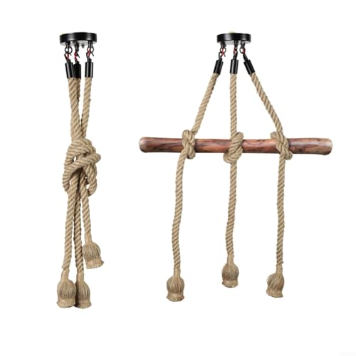 100 cm Pendelleuchte Hanfseil 3 Köpfe Kronleuchter Vintage Hängelampe Seil Hängeleuchte Doppelkopf Deckenleuchte Industrie Retro E27 Fassungen für Wohnzimmer Café Restaurant 100 cm Pendelleuchte Hanfseil 3 Köpfe Kronleuchter Vintage Hängelampe Seil Hängeleuchte Doppelkopf Deckenleuchte Industrie Retro E27 Fassungen für Wohnzimmer Café Restaurant von LVYXON