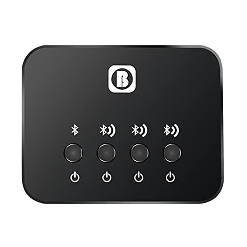 Audio-Bluetooth-Adapter, 1 In 3 Out Bluetooth 5.0-Sender-Empfänger, Audio-Splitter für Musikfreigabegeräte, 3,5-mm-Kabel-/Wireless-Verbindung, für Heimlautsprecher/TV/Telefone von LVYXON