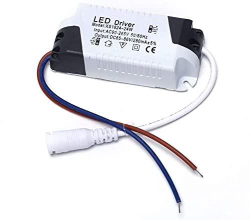 LED Transformer Driver, AC 90-265V LED Netzteil Trafo für LED Deckenleuchte, LED Treiber 280mA 8-18W/8-24W von LVYXON