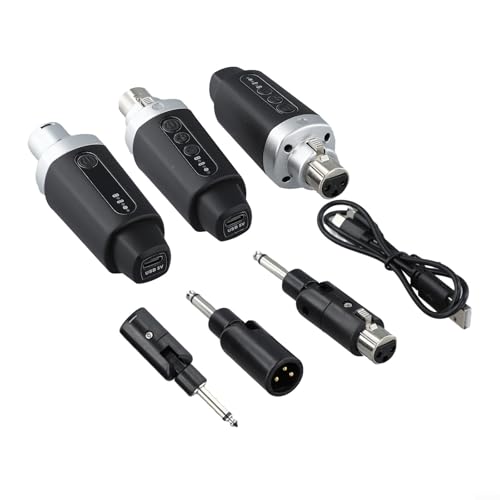 LVYXON Kabelloser Mikrofon-Konverter 2,4 G für XLR-Sender-Empfänger-System für dynamische Mikrofone (1 in 2) von LVYXON