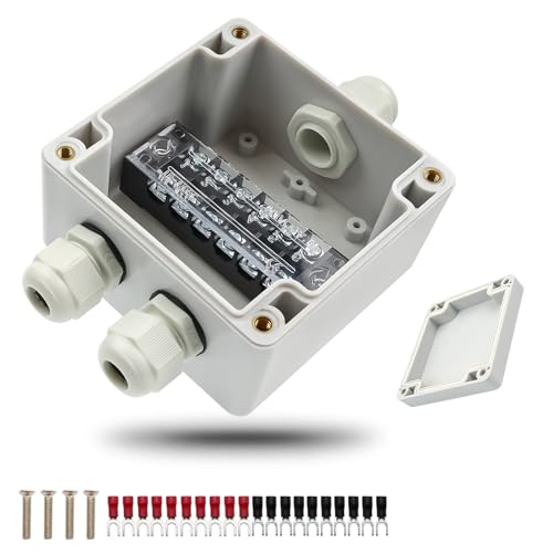 LWLWA Abzweigdose ABS, Weiß IP66 Wasserdicht Abzweigdose, Außenverteilerdose mit SV-Gabelförmigen Vorisolierten Anschlüssen, Hochtemperaturbeständig, Geeignet für Kabel Optische Kabel(82 x 80 x 56 mm) LWLWA Abzweigdose ABS, Weiß IP66 Wasserdicht Abzweigdose, Außenverteilerdose mit SV-Gabelförmigen Vorisolierten Anschlüssen, Hochtemperaturbeständig, Geeignet für Kabel Optische Kabel(82 x 80 x 56 mm) von LWLWA