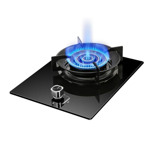 LWZQRVCT Eingebauter Gasherd Mit Doppeltem Verwendungszweck, Gasherd Mit Neun Hohlräumen Aus Kupferfeuerabdeckung Und Winddichtem Energiespeicher, for Zuhause, Restaurant(NG) von LWZQRVCT