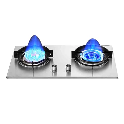 LWZQRVCT Gewerblicher Gas-Suppentopf-Herd, Linksseitiger Edelstahl-Gasherd Mit Geteiltem Brenner Und Energiesammelplatte, for Restaurants Und Privathaushalte(NG) von LWZQRVCT