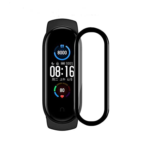 [3 Stück] Smart Watch Schutzfolie kompatibel mit Xiaomi Smart Band 7, 3D Full Cover Smart Watch Schutzfolie [Ölbeständig][Kratzfest][Blasenfrei] von LXEEOLX