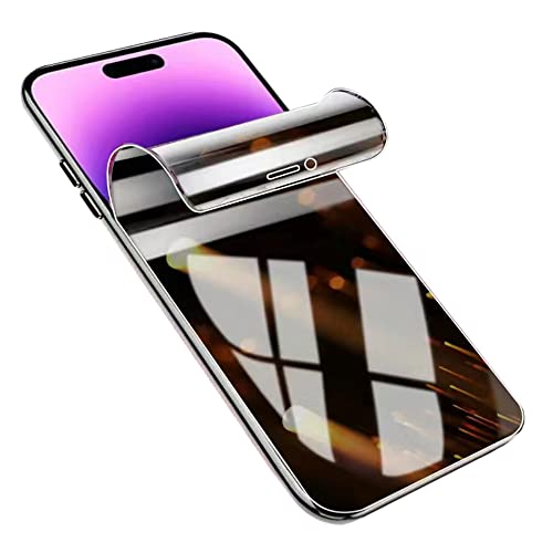 LXEEOLX [2 Stück] Displayschutzfolie aus Hydrogel Sichtschutz für iPhone 14 Pro Max, weiche Anti-Spionage-Displayschutzfolie mit hoher Empfindlichkeit [Fingerprint Sensor] von LXEEOLX