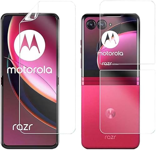 LXEEOLX [2 Stück Hydrogel Displayschutzfolie für Motorola Razr 50 Ultra, [hohe Empfindlichkeit] [Flexibler Film] [Ultra Transparent] [Anti-Kratzer] Weiches TPU-Displayschutz von LXEEOLX
