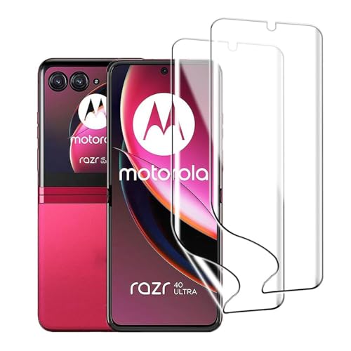 LXEEOLX [2 Stück Hydrogel TPU Schutzfolie für Motorola Razr 40 Ultra, Transparenter Soft Bildschirmschutz mit Fingerabdruck-ID Unterstützen [HD Klar][Anti-Kratzer][Anti-Öl] von LXEEOLX