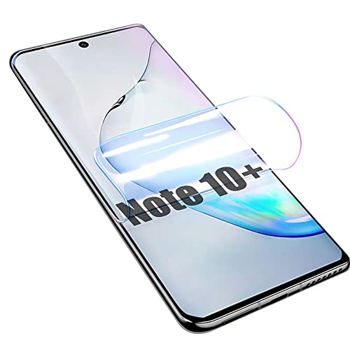 LXEEOLX [2 Stück Hydrogel TPU Schutzfolie für Samsung Galaxy Note10+ / Note10+ 5G, Transparenter Soft Bildschirmschutz mit Fingerabdruck-ID Unterstützen [HD Klar][Anti-Kratzer][Anti-Öl] von LXEEOLX