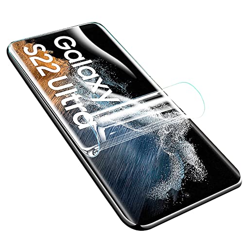 LXEEOLX [2 Stück Hydrogel TPU Schutzfolie für Samsung Galaxy S22 Ultra, Transparenter Soft Bildschirmschutz mit Fingerabdruck-ID Unterstützen [HD Klar][Anti-Kratzer][Anti-Öl] von LXEEOLX