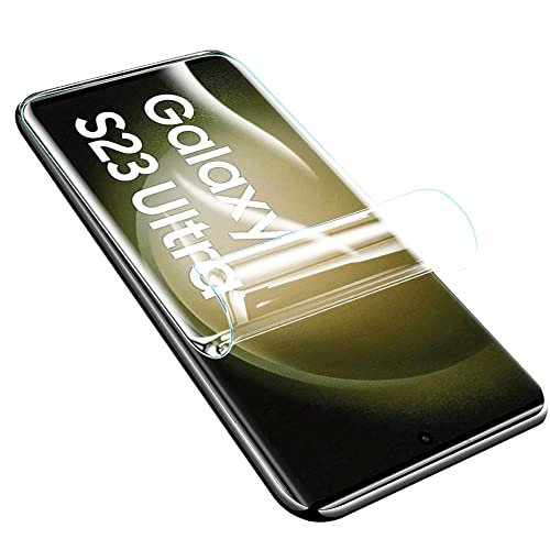 LXEEOLX [2 Stück Hydrogel TPU Schutzfolie für Samsung Galaxy S23 Ultra, Transparenter Soft Bildschirmschutz mit Fingerabdruck-ID Unterstützen [HD Klar][Anti-Kratzer][Anti-Öl] von LXEEOLX