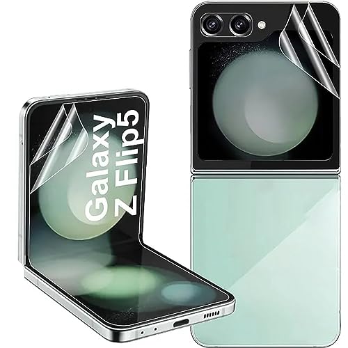 LXEEOLX [2 Stück Hydrogel TPU Schutzfolie für Samsung Galaxy Z Flip5, Transparenter Soft Bildschirmschutz mit Fingerabdruck-ID Unterstützen [HD Klar][Anti-Kratzer][Anti-Öl] von LXEEOLX