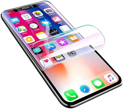 LXEEOLX [2 Stück Hydrogel TPU Schutzfolie für iPhone 11 / iPhone XR, Transparenter Soft Bildschirmschutz mit Fingerabdruck-ID Unterstützen [HD Klar][Anti-Kratzer][Anti-Öl] von LXEEOLX
