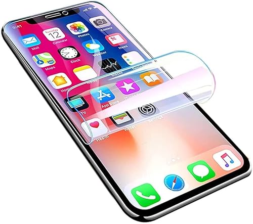 LXEEOLX [2 Stück Hydrogel TPU Schutzfolie für iPhone 12/12 Pro, Transparenter Soft Bildschirmschutz mit Fingerabdruck-ID Unterstützen [HD Klar][Anti-Kratzer][Anti-Öl] von LXEEOLX