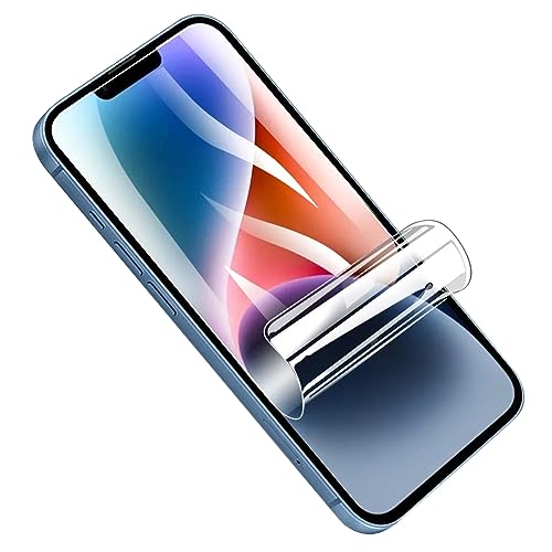 LXEEOLX [2 Stück Hydrogel TPU Schutzfolie für iPhone 14 / iPhone 13, Transparenter Soft Bildschirmschutz mit Fingerabdruck-ID Unterstützen [HD Klar][Anti-Kratzer][Anti-Öl] von LXEEOLX