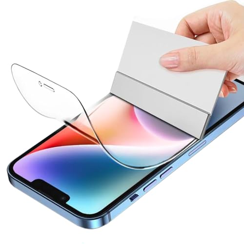 LXEEOLX [2 Stück Hydrogel TPU Schutzfolie für iPhone 16e / iPhone 14 / iPhone 13, Transparenter Soft Bildschirmschutz mit Fingerabdruck-ID Unterstützen [HD Klar][Anti-Kratzer] von LXEEOLX