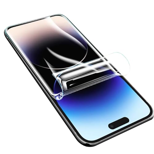 LXEEOLX [2 Stück Hydrogel TPU Schutzfolie für iPhone 14 Pro Max, Transparenter Soft Bildschirmschutz mit Fingerabdruck-ID Unterstützen [HD Klar][Anti-Kratzer][Anti-Öl] von LXEEOLX