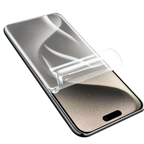 LXEEOLX [2 Stück Hydrogel TPU Schutzfolie für iPhone 15 Pro Max, Transparenter Soft Bildschirmschutz mit Fingerabdruck-ID Unterstützen [HD Klar][Anti-Kratzer][Anti-Öl] von LXEEOLX