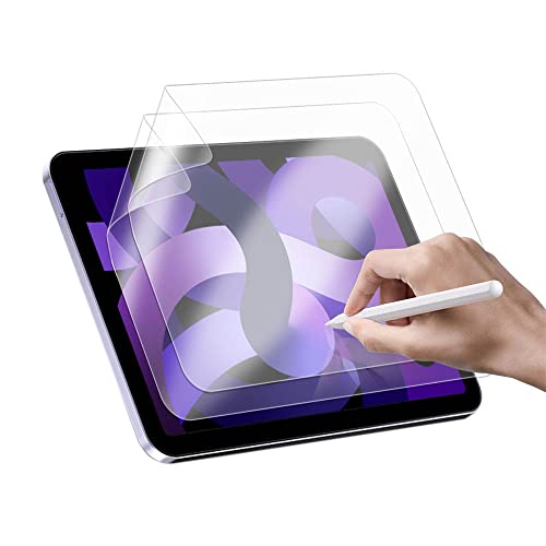 LXEEOLX [2 Stück Papier Feel Schutzfolie für iPad Air 2022/2020 iPad Air 5 / iPad Air 4, Paperfeel Matte PET-Papierfolie zum Zeichnen, Schreiben, Kompatibel mit S-Stift [Blendfreiem] von LXEEOLX