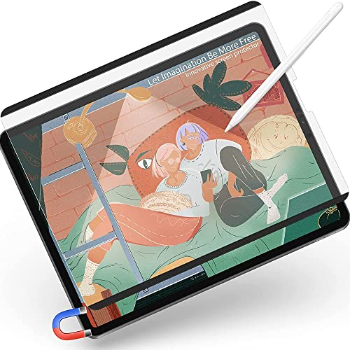 LXEEOLX Paperfeel Magnetischer Displayschutzfolie für iPad 9/8/7 iPad 10.2 2021/2020/2019, Matte Papier Folie zum Schreiben Zeichnen [Abnehmbar und Wiederverwendbar][Anti-Blendung][Anti-Fingerabdruck] von LXEEOLX
