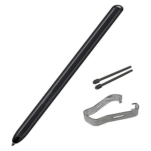 Stift S Pen Kompatibel mit Samsung Galaxy Z Fold 3 / Z Fold 4 Fold3 5G / Fold 4 5G Fold Edition Touch Pen Stylus Stift mit Spitze und Stiftclip (ohne Blutooth) Schwarz von LXEEOLX