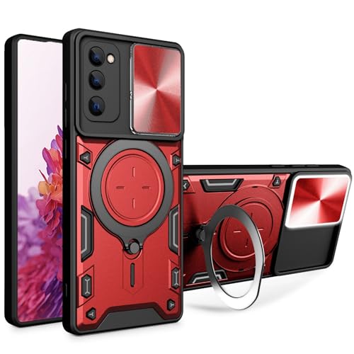 LXHGrowH Hülle für Samsung Galaxy S20 FE, Militärnorm Schutz Schutzhülle, Stoßfest Handyhülle, mit Lens Protection Slide Camera und 360° Magnetis Drehbarer Ständer, Rot LXHGrowH Hülle für Samsung Galaxy S20 FE, Militärnorm Schutz Schutzhülle, Stoßfest Handyhülle, mit Lens Protection Slide Camera und 360° Magnetis Drehbarer Ständer, Rot von LXHGrowH