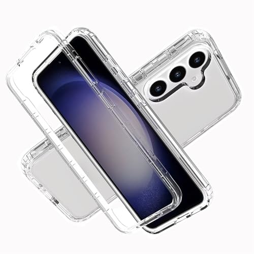 LXHGrowH Hülle für Samsung Galaxy S24 5G, 360 Grad Ganzkörper Stoßfest Handyhülle, Kratzfest Schutzhülle mit Eingebauter Displayschutzfolie, Case Dual - Transparent LXHGrowH Hülle für Samsung Galaxy S24 5G, 360 Grad Ganzkörper Stoßfest Handyhülle, Kratzfest Schutzhülle mit Eingebauter Displayschutzfolie, Case Dual - Transparent von LXHGrowH