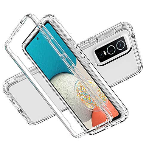 LXHGrowH Hülle für Vivo Y76 5G / Vivo Y76S, 360 Grad Ganzkörper Stoßfest Handyhülle, Kratzfest Schutzhülle mit Eingebauter Displayschutzfolie, Case Dual - Transparent von LXHGrowH