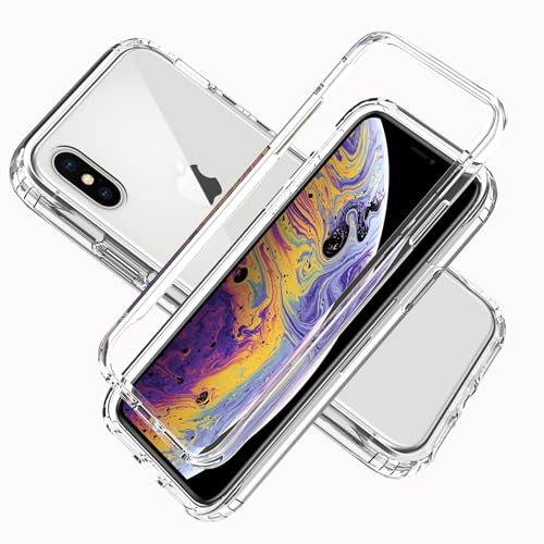 LXHGrowH Hülle für iPhone X und iPhone XS, 360 Grad Ganzkörper Stoßfest Handyhülle, Kratzfest Schutzhülle mit Eingebauter Displayschutzfolie, Case Dual - Transparent LXHGrowH Hülle für iPhone X und iPhone XS, 360 Grad Ganzkörper Stoßfest Handyhülle, Kratzfest Schutzhülle mit Eingebauter Displayschutzfolie, Case Dual - Transparent von LXHGrowH