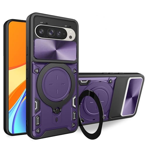 LXHGrowH Hülle für Google Pixel 9 / Pixel 9 Pro, Militärnorm Schutz Schutzhülle, Stoßfest Handyhülle, mit Lens Protection Slide Camera und 360° Magnetis Drehbarer Ständer, Lila LXHGrowH Hülle für Google Pixel 9 / Pixel 9 Pro, Militärnorm Schutz Schutzhülle, Stoßfest Handyhülle, mit Lens Protection Slide Camera und 360° Magnetis Drehbarer Ständer, Lila von LXHGrowH