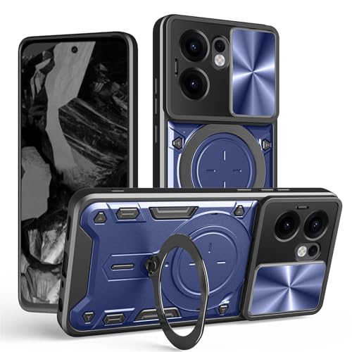 LXHGrowH Schutzhülle für Oppo Reno 13F 5G / OPPO Reno 13 FS 5G, stoßfest, Militärqualität, verschiebbarer Kameraschutz mit 360-Grad-Magnetständer, Blau LXHGrowH Schutzhülle für Oppo Reno 13F 5G / OPPO Reno 13 FS 5G, stoßfest, Militärqualität, verschiebbarer Kameraschutz mit 360-Grad-Magnetständer, Blau von LXHGrowH