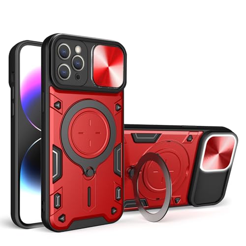 LXHGrowH Schutzhülle für Oppo Reno 13F 5G / OPPO Reno 13 FS 5G, stoßfest, Militärqualität, verschiebbarer Kameraschutz mit 360-Grad-Magnetständer, Rot LXHGrowH Schutzhülle für Oppo Reno 13F 5G / OPPO Reno 13 FS 5G, stoßfest, Militärqualität, verschiebbarer Kameraschutz mit 360-Grad-Magnetständer, Rot von LXHGrowH