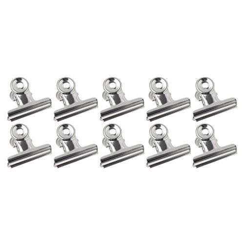 10 x Metallgriff-Clips, Lebensmittel-Versiegelung, Beutelklemme, Papier, Dokumente, Ticket-Binder von LXJLXD