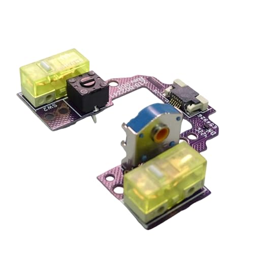LXJLXD Maus-Mikroschalter, Leiterplatte, Maus-Mainboard mit widerstandsfähigen Maus-Encodern, Decodern für GPROX-Maus (Gelb, 120 Millionen) von LXJLXD