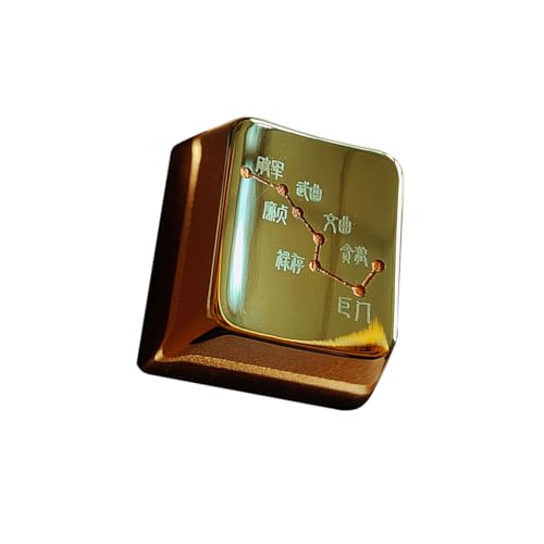 LXJLXD Metall-Tastenkappe, große Metall-Tastenkappen, Ersatz für mechanische Tastaturen, 1 Stück (Gold) von LXJLXD