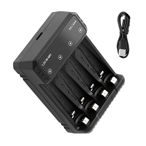 Schnelllade-USB C AA/3 A Akku-Ladebox mit LED-Anzeigen für Taschenlampen von LXJLXD