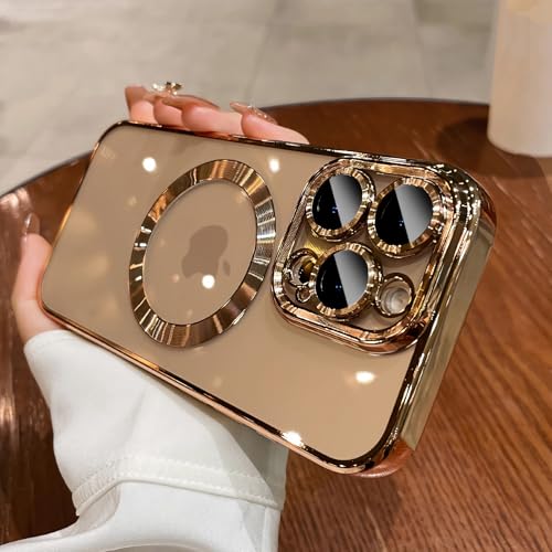 LXK Magnetische Hülle für iPhone 16 Pro Hülle Kompatibel mit MagSafe, militärischer Schutz, mit Kameraschutz, Klare Kratzfeste Rückabdeckung für iPhone 16 Pro 6,3 Zoll - Gold LXK Magnetische Hülle für iPhone 16 Pro Hülle Kompatibel mit MagSafe, militärischer Schutz, mit Kameraschutz, Klare Kratzfeste Rückabdeckung für iPhone 16 Pro 6,3 Zoll - Gold von LXK