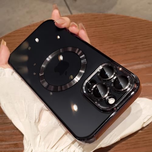 LXK Magnetische Hülle für iPhone 16 Pro Hülle Kompatibel mit MagSafe, militärischer Schutz, mit Kameraschutz, Klare Kratzfeste Rückabdeckung für iPhone 16 Pro 6,5 Zoll - Schwarz LXK Magnetische Hülle für iPhone 16 Pro Hülle Kompatibel mit MagSafe, militärischer Schutz, mit Kameraschutz, Klare Kratzfeste Rückabdeckung für iPhone 16 Pro 6,5 Zoll - Schwarz von LXK