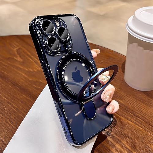 LXK Magnetische unsichtbare Schutzhülle für iPhone 16 Pro Max, 17,5 cm, kompatibel mit MagSafe, militärischer Schutz, mit Kameraschutz, klare kratzfeste Rückabdeckung für 16 ProMax, Blaues Titan LXK Magnetische unsichtbare Schutzhülle für iPhone 16 Pro Max, 17,5 cm, kompatibel mit MagSafe, militärischer Schutz, mit Kameraschutz, klare kratzfeste Rückabdeckung für 16 ProMax, Blaues Titan von LXK