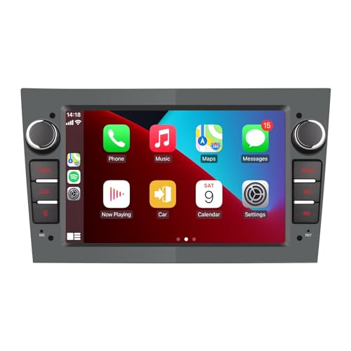 Autoradio kompatibel mit drahtlosen Carplay/Android Auto für OPEL Antara Zafira Corsa Vivaro Combo mit Hohe Ausgangsleistung IPS -Touchscreen/Bluetooth/FM/AM/USB Graue Farbe von LXKLSZ