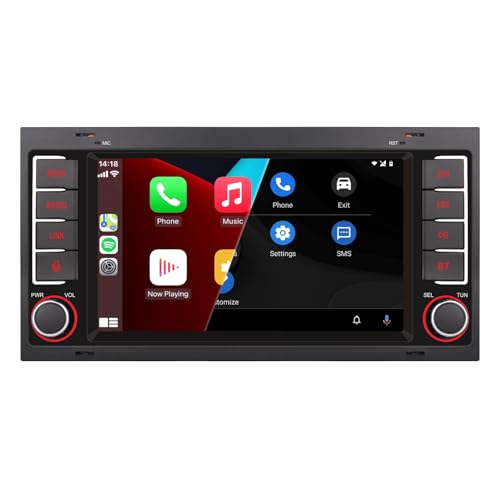 LXKLSZ Autoradio kompatibel mit drahtlosen Carplay/Android Auto für VW Touareg Transporter T5 Multivan mit IPS -Touchscreen/Bluetooth/Mirror Link/FM/AM/USB von LXKLSZ