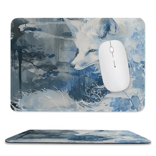 Mauspad, Computer-Mauspad, Anime, weißer Fuchs, mit rutschfester Gummiunterseite, Laptop-Schreibtischunterlage, wasserdicht, quadratisch, Schreibtischunterlage für die Arbeit zu Hause, 24,9 x 30 cm Mauspad, Computer-Mauspad, Anime, weißer Fuchs, mit rutschfester Gummiunterseite, Laptop-Schreibtischunterlage, wasserdicht, quadratisch, Schreibtischunterlage für die Arbeit zu Hause, 24,9 x 30 cm von LXTDPBK