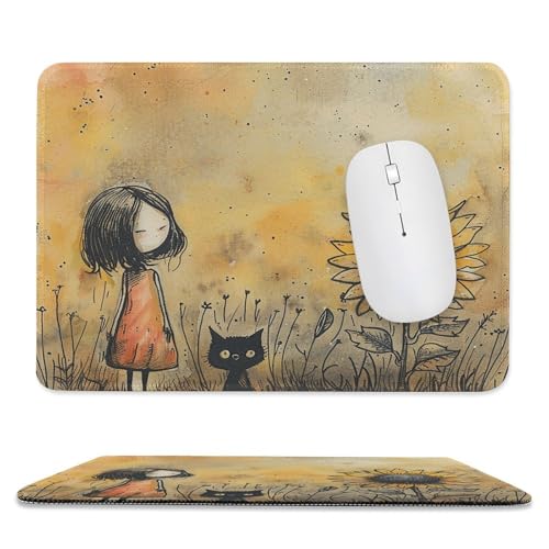 Mauspad mit rutschfester Gummiunterseite, wasserdicht, quadratisch, für Arbeit und Zuhause, 24,9 x 30 cm von LXTDPBK