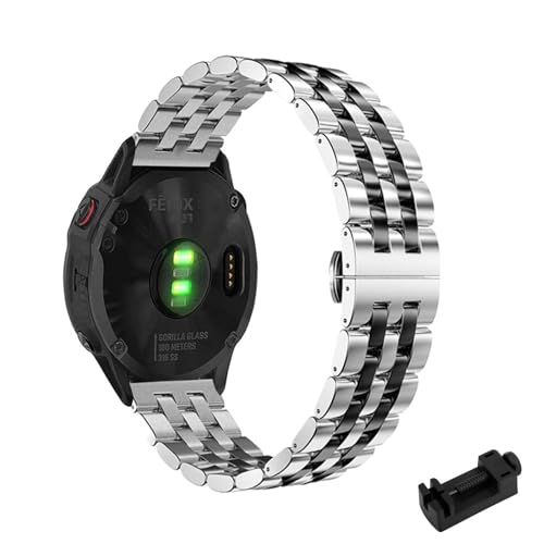 LXURY Armbänder für Garmin Approach S12/ S40/ S42 Armband Edelstahl Metall Bänder Verstellbares Ersatzarmbänder Kompatibel mit Garmin Approach S12/ S40/ S42 Uhrenarmband für Damen Herren (5) von LXURY