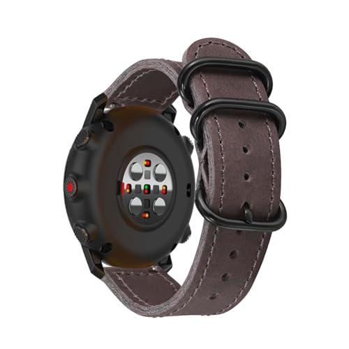 LXURY Armbänder für Polar Vantage M2/ Vantage M Armband, Vintage Leder mit Verstellbarer Edelstahl Metall Schnalle für Herren Damen Ersatzarmband Kompatibel mit Polar Vantage M2/M Uhrenarmband (1) von LXURY