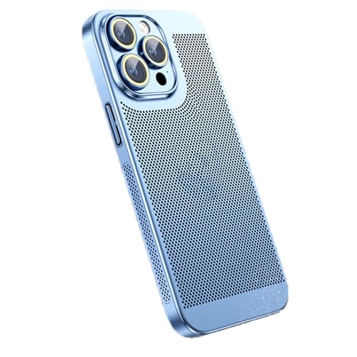 LXURY Hülle für iPhone 15 Pro Max/15 Pro/15, Galvanisierte PC Kratzfest Handyhülle mit Screen Kamera Schutz Ultradünne Stoßfeste Schutzhülle,Blue2,15 Pro'' von LXURY