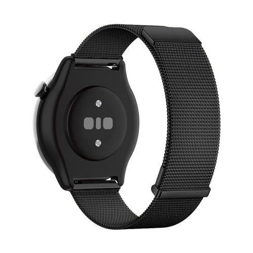 LXURY Magnetische Edelstahl Armbänder für Amazfit GTR Mini Armband, mit Dual Magnet Einstellbar Metall Mesh Ersatzarmband Kompatibel mit Amazfit GTR Mini Uhrenarmband für Damen Herren (Rußschwarz) von LXURY